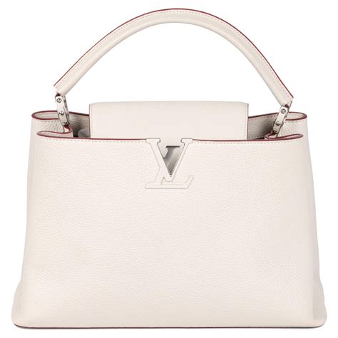 white lv capucine|louis vuitton capucines purses.